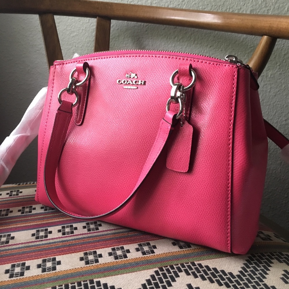 COACH Christie Crossgrain Leather Satchel